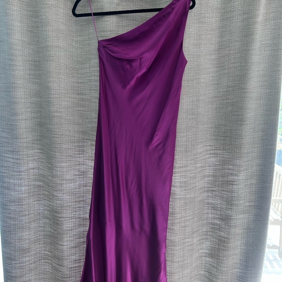 Cami NYC One-Shoulder Dress in Vibrant Purple - Picture 1 of 3